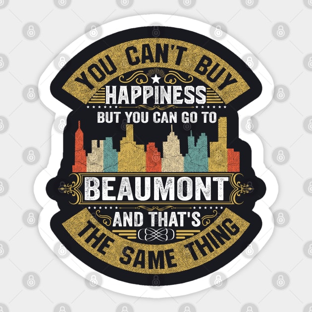 USA City Beaumont City T-Shirt I Love Beaumont Flag Texas State Home City Beaumont Map Native American USA Flag Sticker by BestSellerDesign